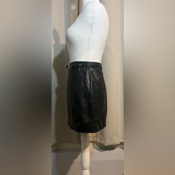 Vintage Wilson’s Leather Maxima Mini Skirt with Belt - Picture 2 of 4
